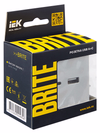 BRITE Розетка USB A+C 18Вт РЮ11-1-БрА алюминий IEK6