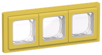 FLITE Рамка 3-местная IP55 Рпро-3-55-ФлЖК желтый карри IEK
