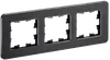 BRITE Frame 3-gang RU-3-1-Br metal black RE IEK0