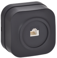 GLORY Розетка для открытой установки компьютерная RJ45 кат.5E РК10-ХЧм черный матовый IEK