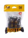 BRITE Аудиорозетка 4-местная РА10-БрГ графит IEK5