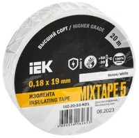 MIXTAPE 5 Electrical tape 0.18x19mm white 20m IEK