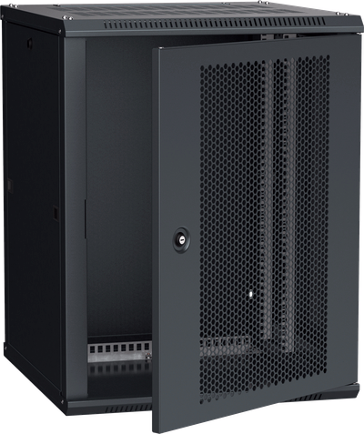 ITK Шкаф настенный LINEA W 12U 600х600мм дверь перфорированная RAL 9005