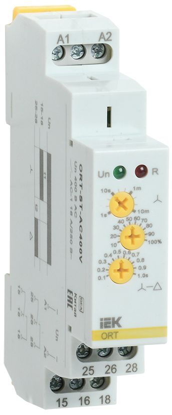 Реле пуска звезда-треугольник ORT 400В AC IEK (ORT-ST-AC400V)