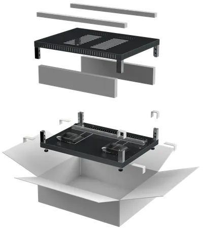 ITK LINEA E Комплект основание и крыша 600х600мм для шкафа 18-47U черный