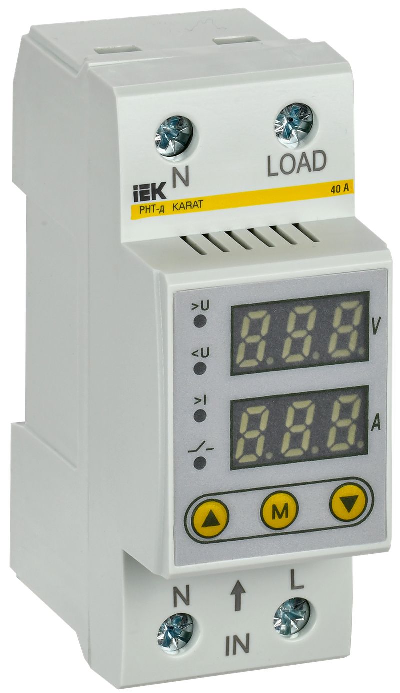 Реле напряжения и тока РНТ-д однофазное 36мм 40А IEK (IVC21-1-40) -  характеристики, документация, где купить