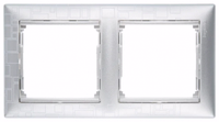 VALENA DIY Рамка 2местная алюминий матовый