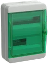 TEKFOR Корпус пластиковый КМПн-24 IP65 зеленая прозрачная дверь IEK0
