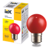 LIGHTING Лампа светодиодная декоративная G45 шар 1Вт 230В красный E27 IEK0