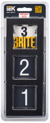 BRITE Рамка 3 -местная РУ-3-1-БрЧ металл черный IEK1