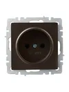 BRITE Single socket without earthing with protective shutters 10A RSsh10-2-BrTB dark bronze IEK2