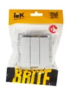BRITE Triple-button switch 10A VC10-3-0-BrA aluminium IEK5