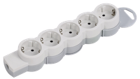 STANDARD Колодка для удлинителя с заземлением К05 5 мест белый IEK