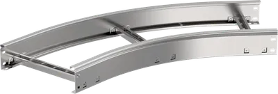 Применяется для организации поворота кабельной трассы на 45° в горизонтальной плоскости с радиусом поворота 600 мм.
Изготавливается из рулонной холоднокатанной стали предварительно оцинкованной по методу Сендзимира (ГОСТ 14918-2020).