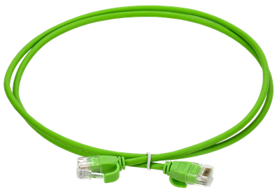 ITK patch cord cat. 6 UTP LSZH 3M slim cap with tongue green