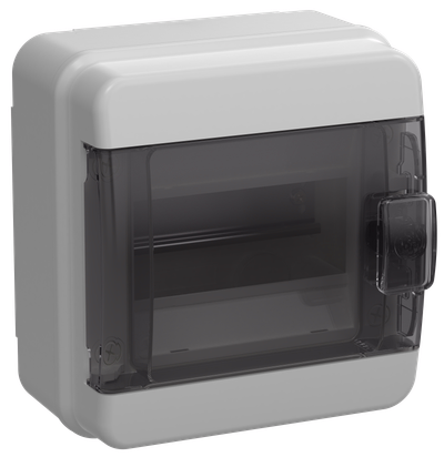 TEKFOR Корпус пластиковый КМПн-6 IP65 черная прозрачная дверь IEK