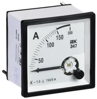 Ampermeter E47 150/5A button accuracy 1,5 72x72mm