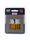 BRITE Рамка 1 -местная РУ-1-2-БрД стекло дымчатый IEK6
