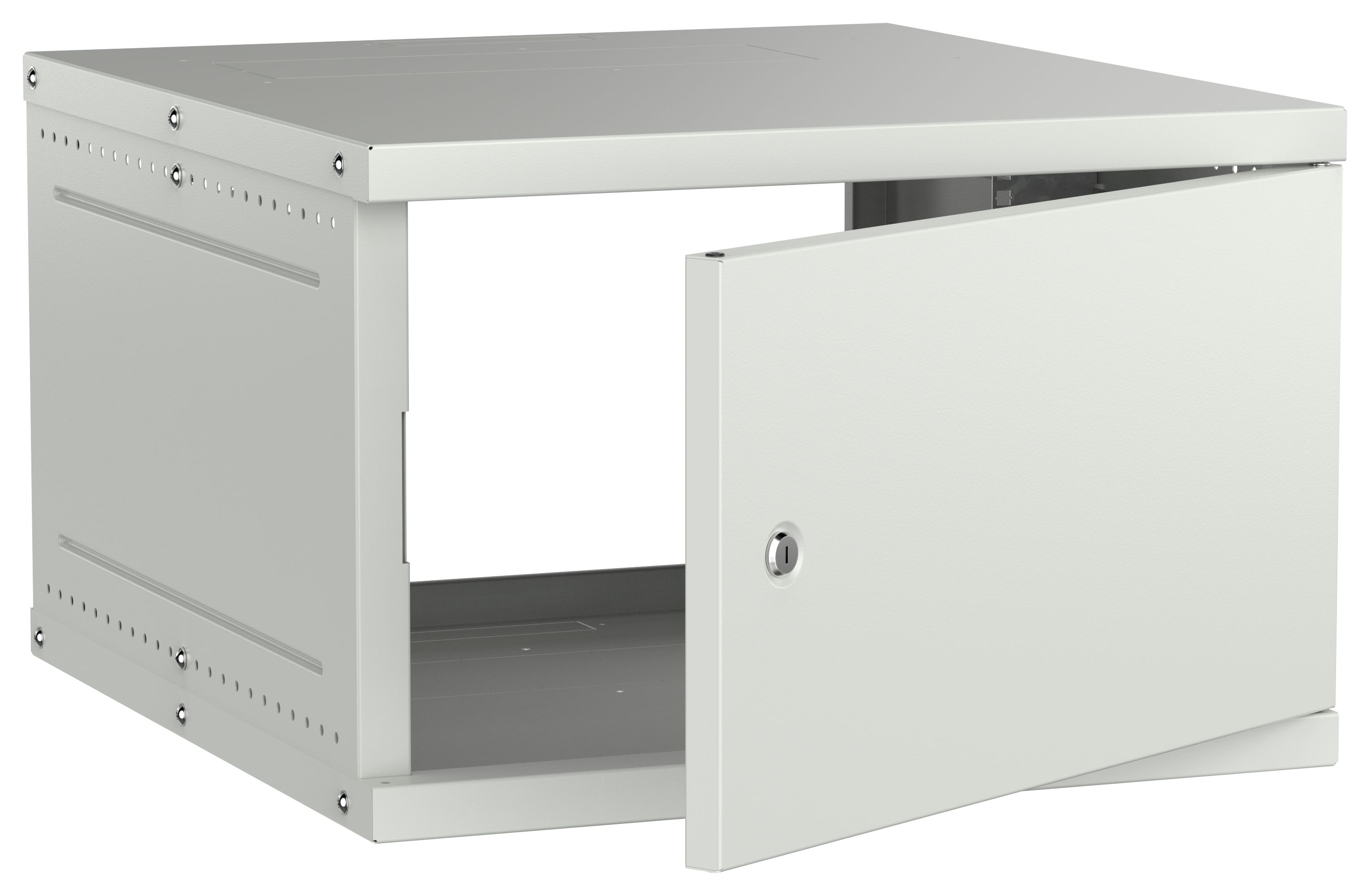 Шкаф настенный 19" 6U 600х650мм металлическая дверь серый GENERICA (LWE3-06U67-MF-G)