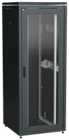 ITK LINEA N Шкаф сетевой 19" 42U 800х800мм стеклянная передняя дверь задняя металлическая черный0