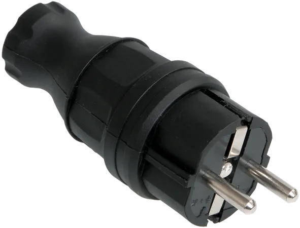 VBp3-1-0m Plug straight OMEGA IP44 rubber IEK
