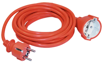 Portable cords with plug and socket USH-01RV orange P+PE 3x1,0/10 meters IEK