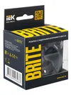BRITE Socket 1gang grounded with protective shutters 16A with USB A+A 5V 2.1A RUSH10-1-BRCH black IEK6