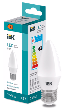 LED Candle C37 600lm 4000K E27 IEK