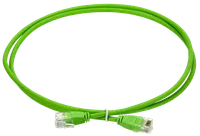 ITK Коммутационный шнур кат.6 UTP LSZH 0,5м slim колпачок без язычка зеленый