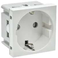 PRIMER RKS-20-30-P-K Socket with earthing contact, protective shutter and screw terminal (2 modules) white IEK
