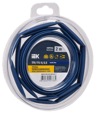 Трубка термоусадочная ТТУ нг-LS 5/2,5 синяя (2м/упак) IEK