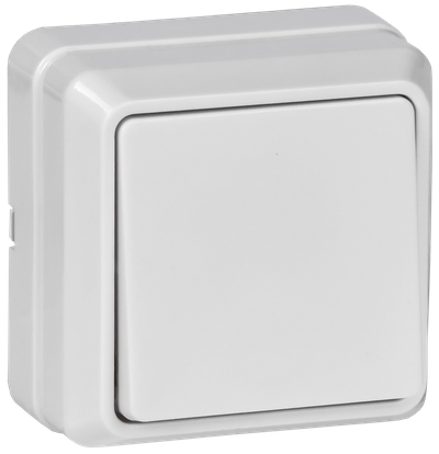 OKTAVA Выключатель 1-клавишный для открытой установки 10А ВС20-1-0-ОБ белый GENERICA