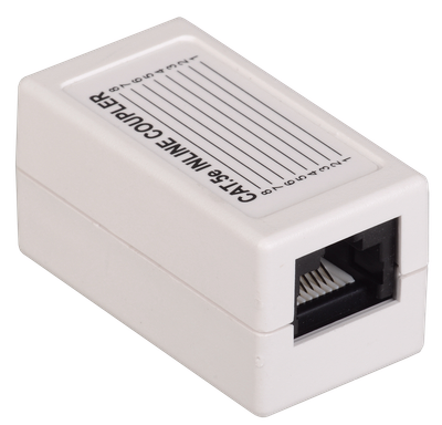 ITK Проходной адаптер кат.5E UTP тип RJ45-RJ45 (8P8C) белый