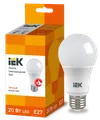 LED lamp A60 pear 20W 230V 3000K E27 IEK0