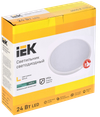 Светильник светодиодный ДПБ 3005 24Вт IP54 4000K круг белый IEK1