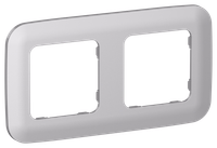 FLITE Рамка 2-местная РУ-2-А-ФлА алюминий IEK