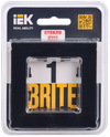 BRITE Рамка 1 -местная РУ-1-2-БрЧ стекло черный IEK1