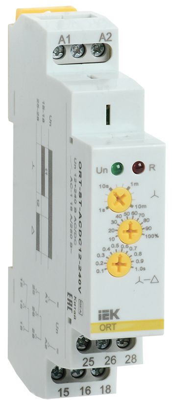 Реле пуска звезда-треугольник ORT 12-230В AC/DC IEK (ORT-ST-ACDC12-240V)