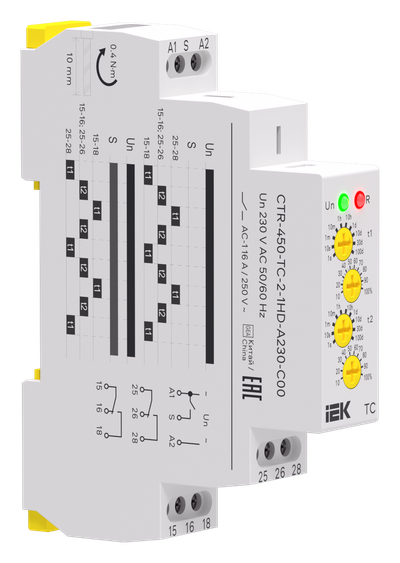 Реле циклическое TC реверсивное 2 контакта 230В AC IEK