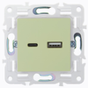 SKANDY Розетка USB A+C 18Вт SK-R13G мятный IEK2