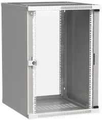 ITK Шкаф настенный LINEA WE 18U 600х650мм дверь стекло серый