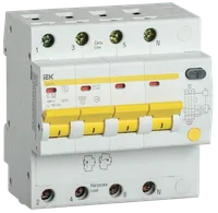 Дифференциальный автоматический выключатель АД14S 4Р 32А 100мА IEK