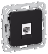 FLITE Розетка телефонная RJ11 категория 3 РТ3-1-ФлЧ черный IEK