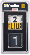 BRITE Рамка 2 -местная РУ-2-1-БрЧ металл черный IEK1