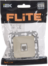 FLITE Розетка компьютерная RJ45 категория 5Е UTP РК5е-1-0-ФлСл сливочный IEK1