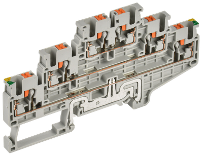 Колодка клеммная CP-ML-PEN трехуровневая с заземлением на нижнем уровне 2,5мм2 серая IEK