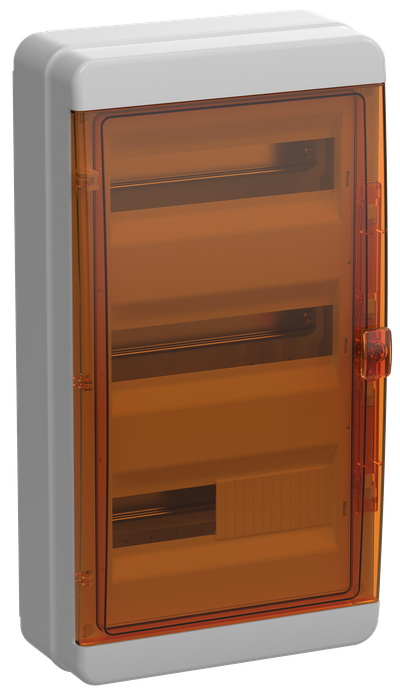TEKFOR Корпус пластиковый КМПн-36 IP65 оранжевая прозрачная дверь IEK