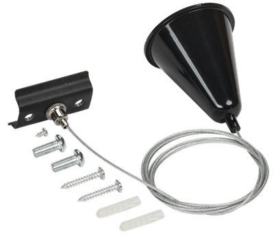 Комплект подвеса для шинопровода с тросом 1,5м черный IEK