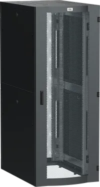 ITK LINEA S Шкаф серверный 19" 42U 750х1070мм передняя дверь двухстворчатая перфорированная задняя дверь перфорированная черный RAL 9005