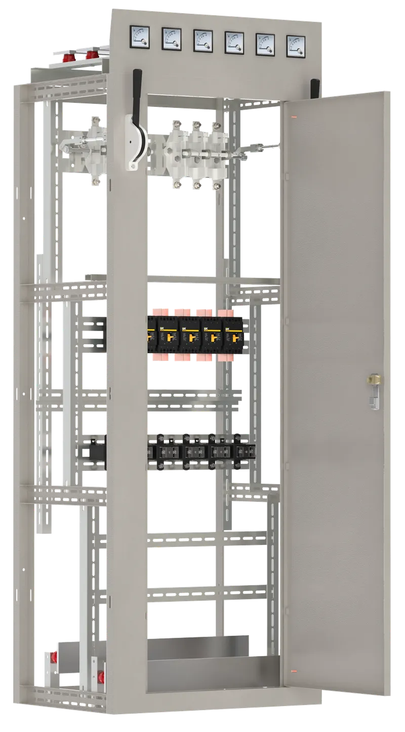 Панель линейная ЩО70-1-05УЗ рубильники 2х400А автоматические выключатели 3Р 6х100А трансформаторы тока 6х100-5А IEK